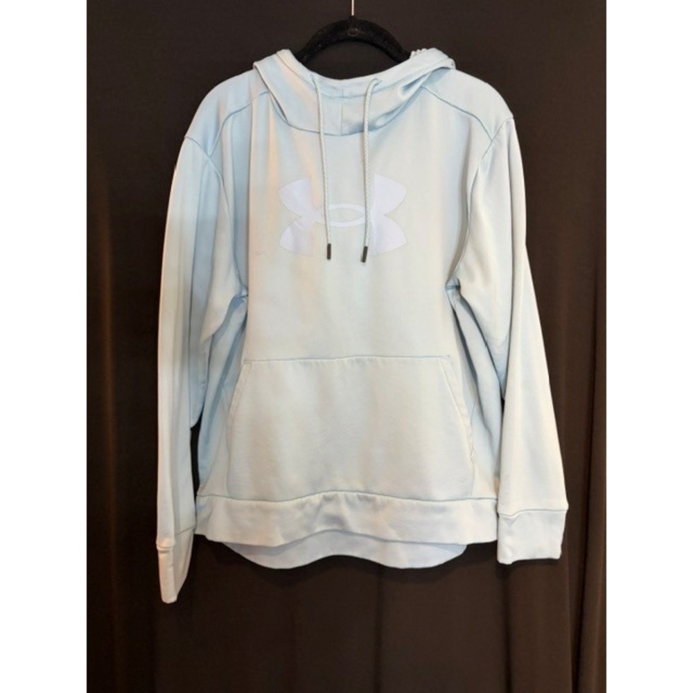 Women's Baby Blue Under Armour Loose Hooded Sweatshirt Size L